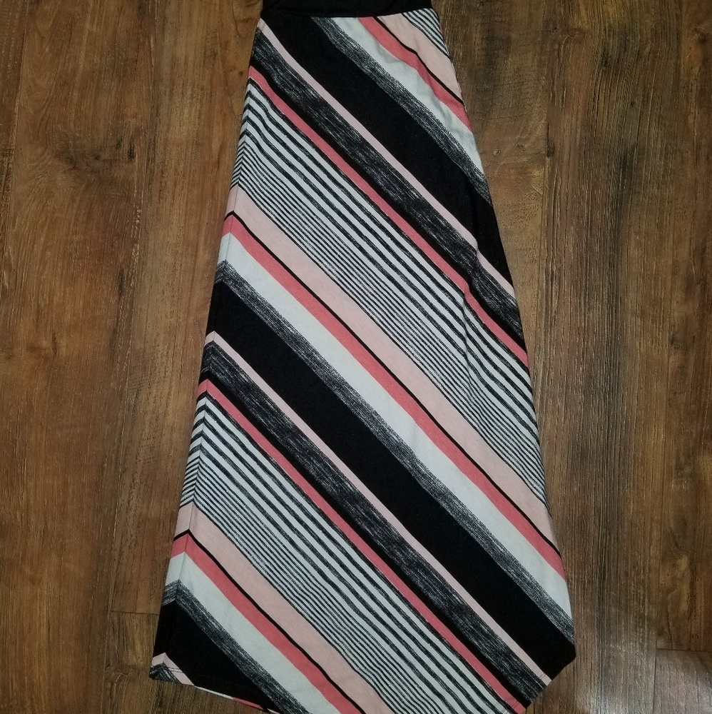 Long cotton multi colored maxi skirt